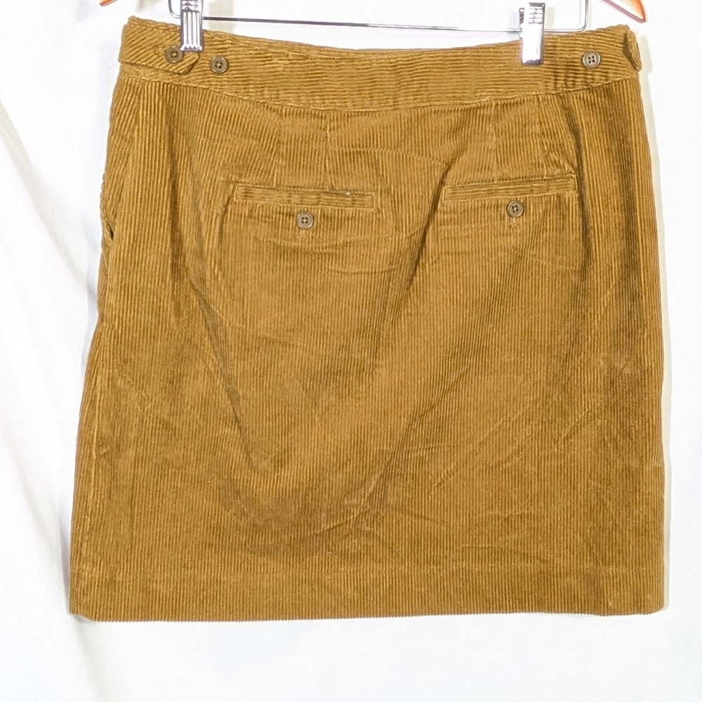 Talbots Corduroy Skirt Womens Carmel Brown Academia Country Preppy Pencil 8P New - Picture 3 of 11